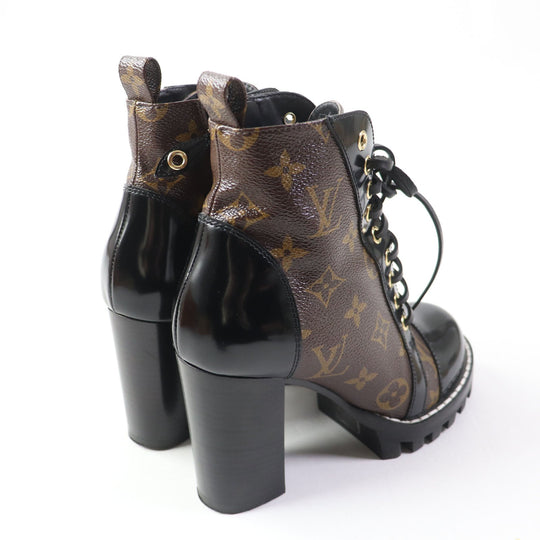 LOUIS VUITTON short boots Main: Leather Brown black Star Trail Line Women 35 Used Authentic