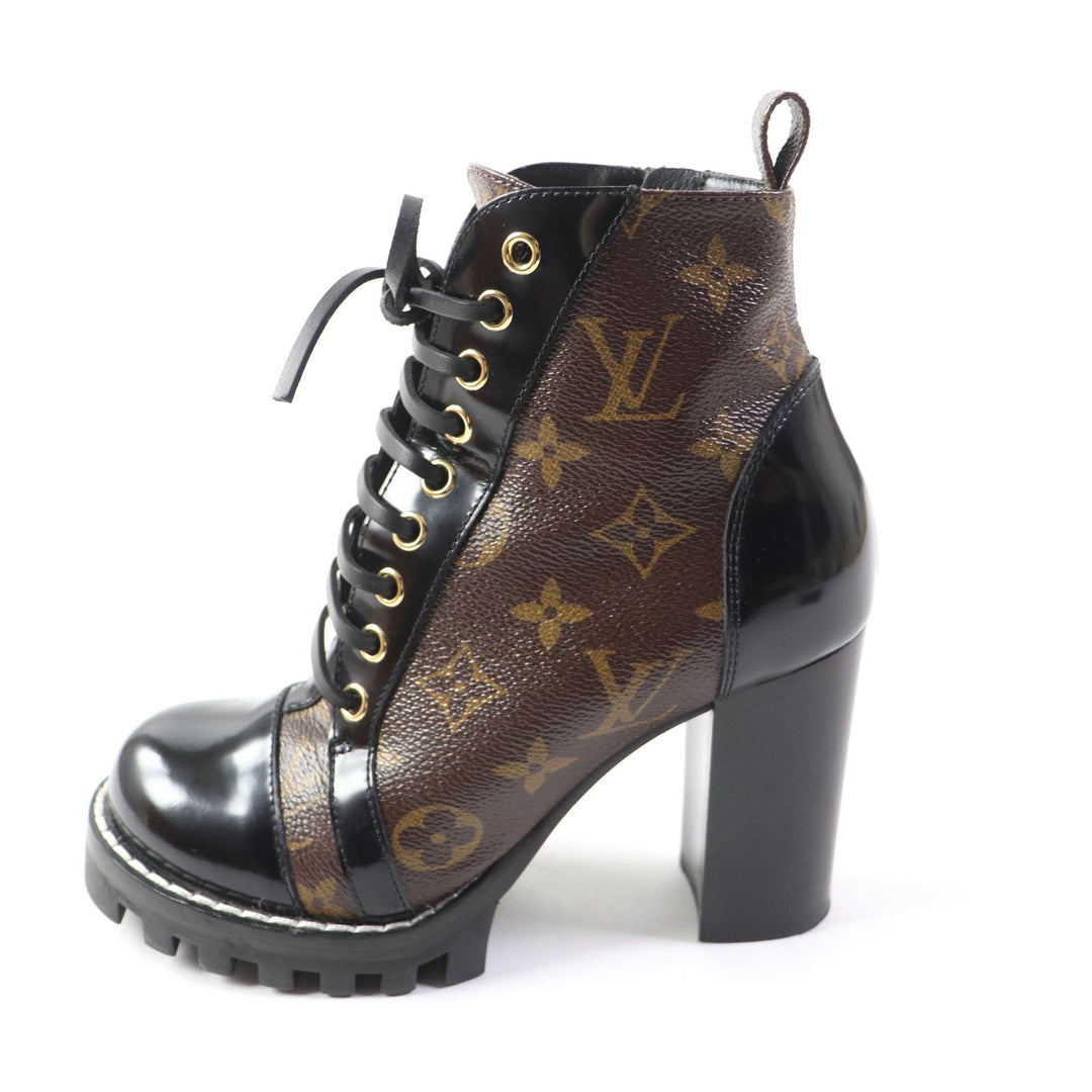 LOUIS VUITTON short boots Main: Leather Brown black Star Trail Line Women 35 Used Authentic