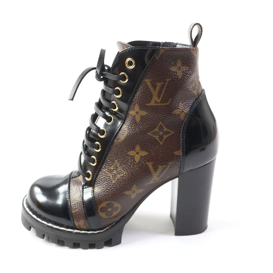 LOUIS VUITTON short boots Main: Leather Brown black Star Trail Line Women 35 Used Authentic