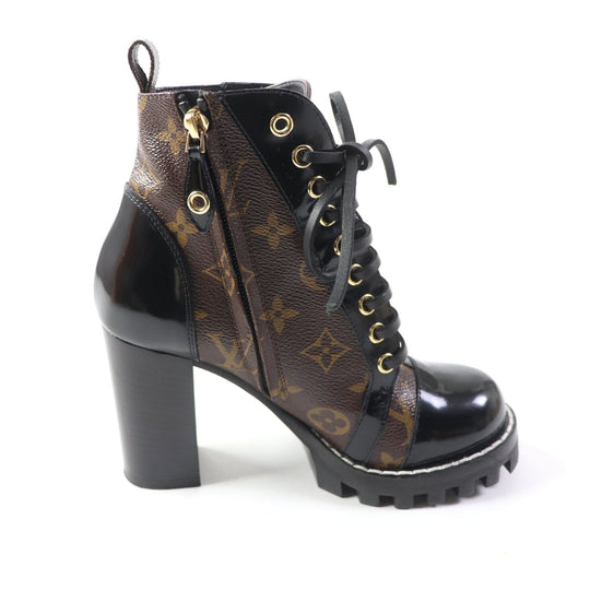 LOUIS VUITTON short boots Main: Leather Brown black Star Trail Line Women 35 Used Authentic