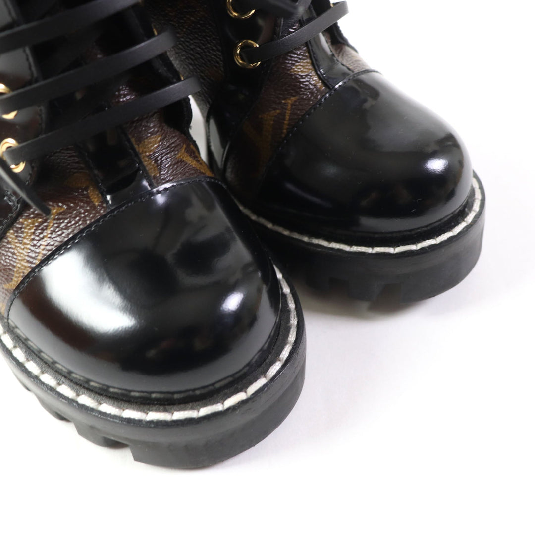 LOUIS VUITTON short boots Main: Leather Brown black Star Trail Line Women 35 Used Authentic