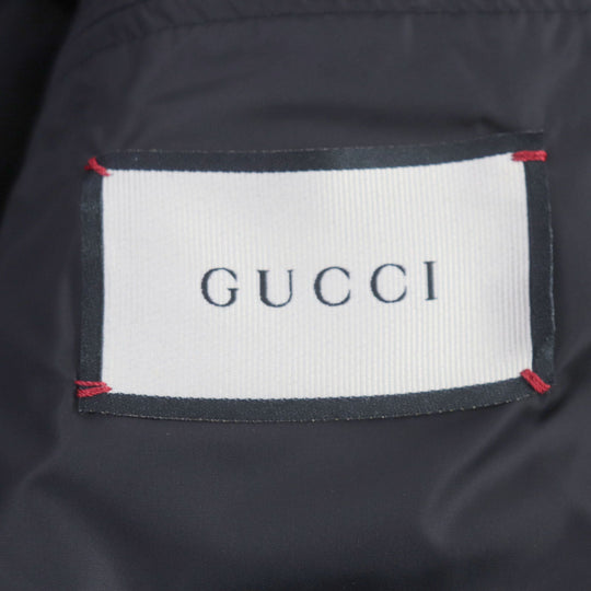 GUCCI Down jacket 598728 Outer: 100% nylon, Part: 100% nylon, Lining: 100% nylon, Filling: 100% polyester, Rib part: 100% wool, Filling: 90% down, 10% feather Orange navy mens 46 Used Authentic