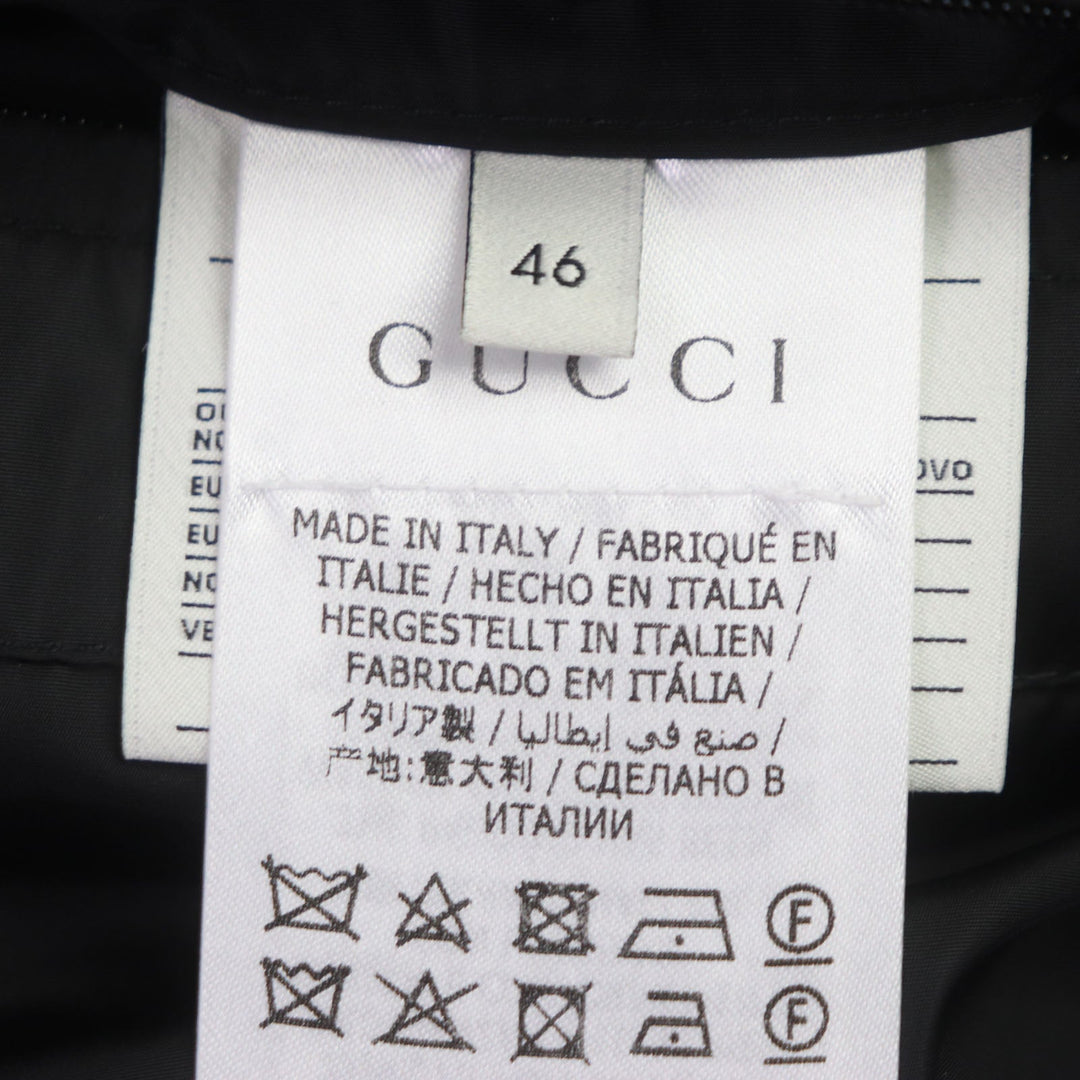 GUCCI Down jacket 598728 Outer: 100% nylon, Part: 100% nylon, Lining: 100% nylon, Filling: 100% polyester, Rib part: 100% wool, Filling: 90% down, 10% feather Orange navy mens 46 Used Authentic