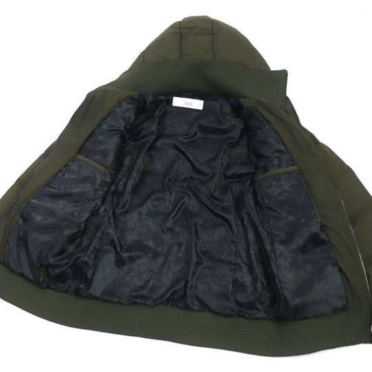 AKM Down jacket nylon khaki mens L Used Authentic