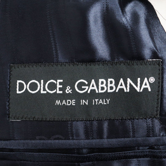 DOLCE&GABBANA suit Q169MC/FR2MM Main: 100% virgin wool Navy Stripe Pattern mens 46 Used Authentic