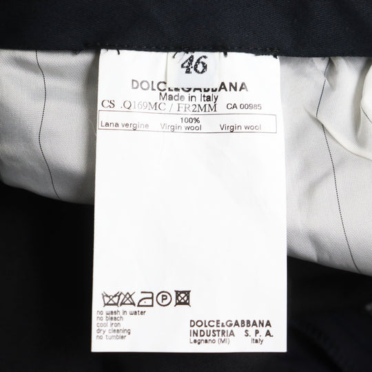 DOLCE&GABBANA suit Q169MC/FR2MM Main: 100% virgin wool Navy Stripe Pattern mens 46 Used Authentic