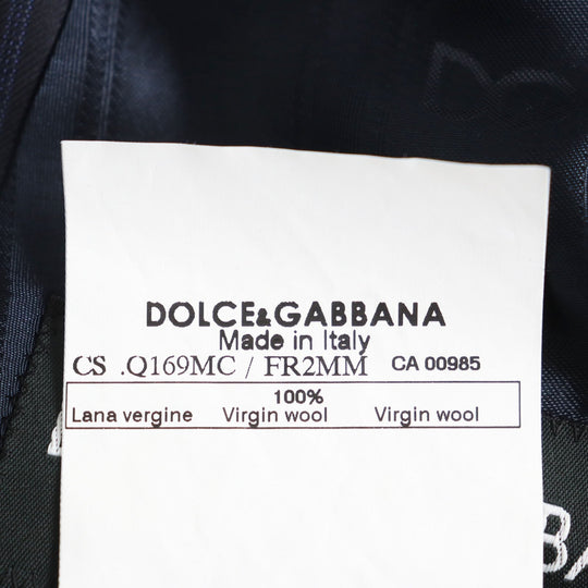DOLCE&GABBANA suit Q169MC/FR2MM Main: 100% virgin wool Navy Stripe Pattern mens 46 Used Authentic