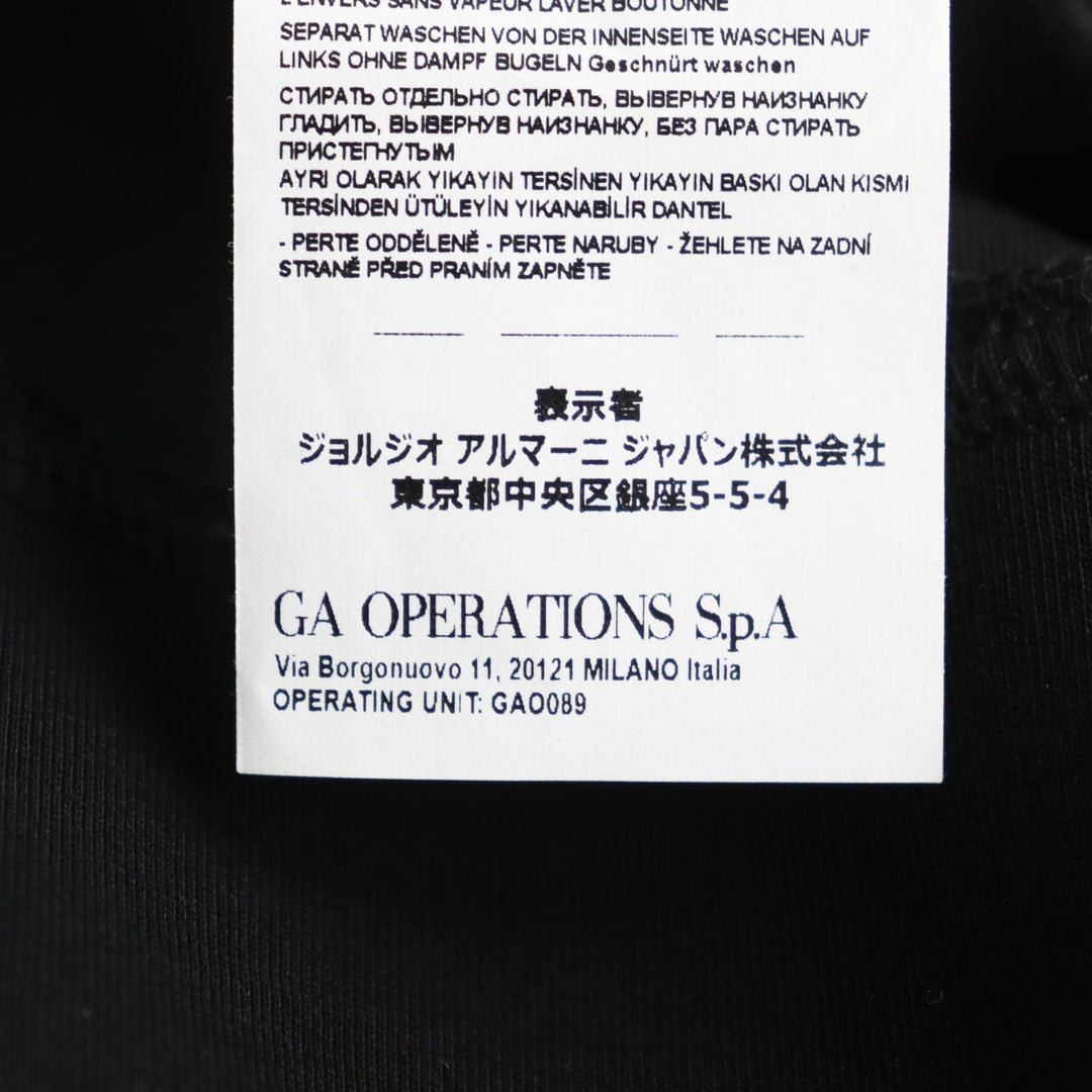 EMPORIO ARMANI Track jacket 6R1MF1 1JHSZ Outer: 76% cotton, Outer: 48% polyester, Outer: 6% elastane (polyurethane), Lining: 100% polyester black mens L Used Authentic