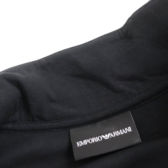 EMPORIO ARMANI Track jacket 6R1MF1 1JHSZ Outer: 76% cotton, Outer: 48% polyester, Outer: 6% elastane (polyurethane), Lining: 100% polyester black mens L Used Authentic