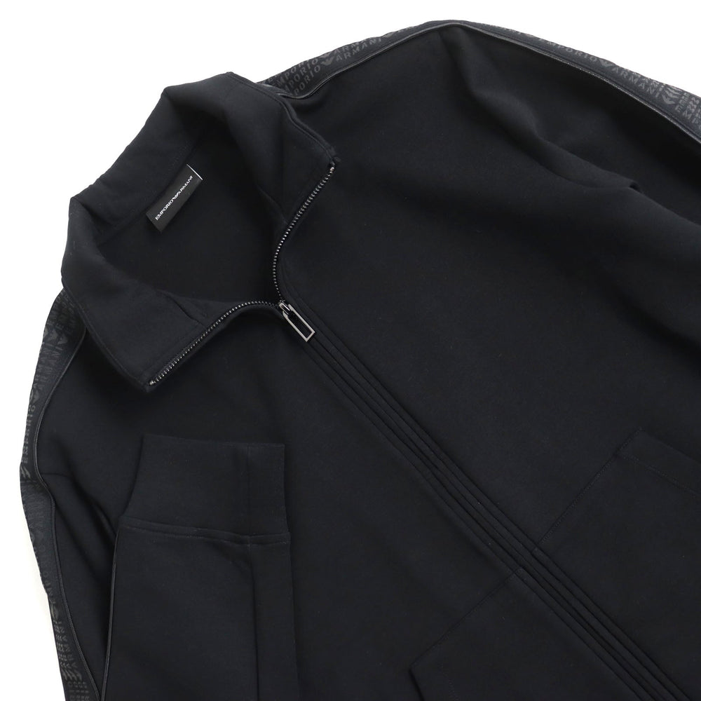 EMPORIO ARMANI Track jacket 6R1MF1 1JHSZ Outer: 76% cotton, Outer: 48% polyester, Outer: 6% elastane (polyurethane), Lining: 100% polyester black mens L Used Authentic