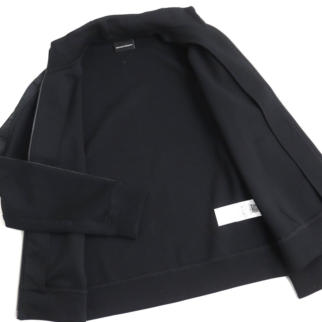 EMPORIO ARMANI Track jacket 6R1MF1 1JHSZ Outer: 76% cotton, Outer: 48% polyester, Outer: 6% elastane (polyurethane), Lining: 100% polyester black mens L Used Authentic