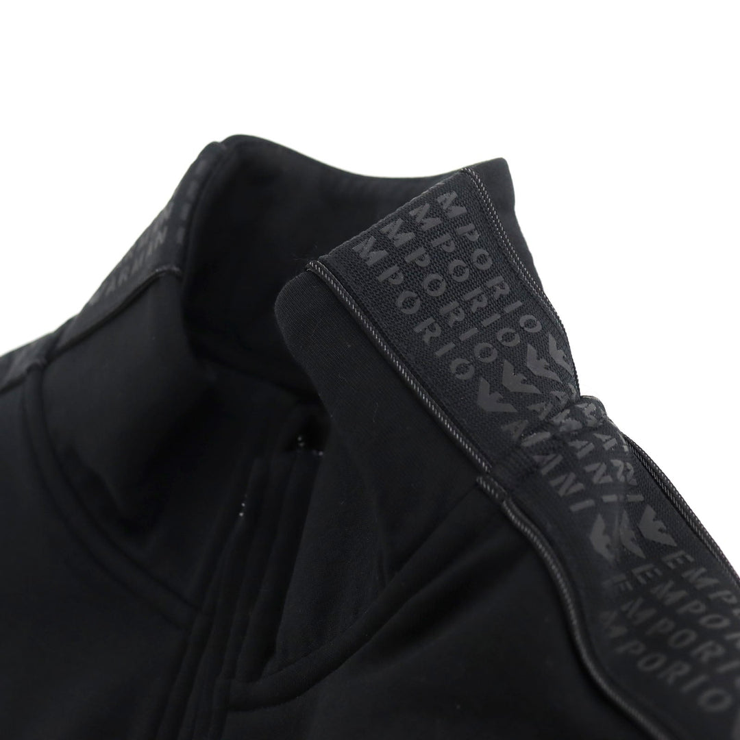 EMPORIO ARMANI Track jacket 6R1MF1 1JHSZ Outer: 76% cotton, Outer: 48% polyester, Outer: 6% elastane (polyurethane), Lining: 100% polyester black mens L Used Authentic