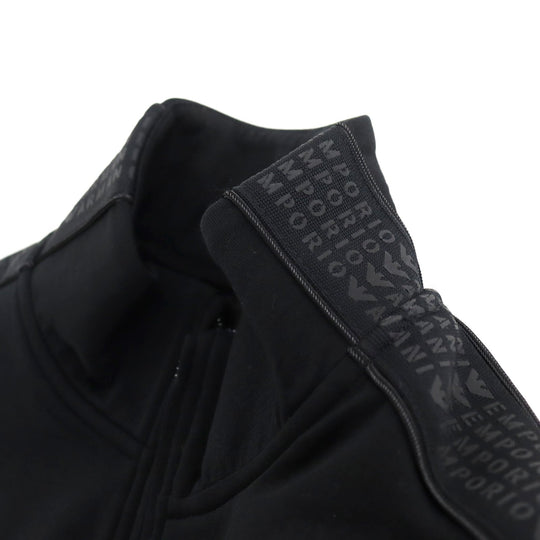 EMPORIO ARMANI Track jacket 6R1MF1 1JHSZ Outer: 76% cotton, Outer: 48% polyester, Outer: 6% elastane (polyurethane), Lining: 100% polyester black mens L Used Authentic