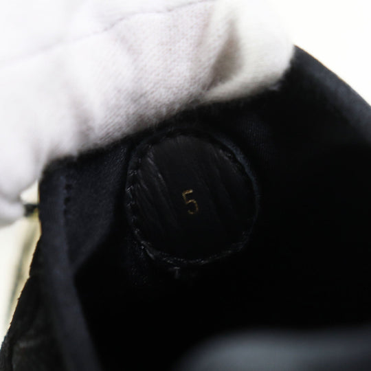 LOUIS VUITTON Low cut sneakers Main: Leather, Main: Suede Black gold Runaway line mens 5 Used Authentic