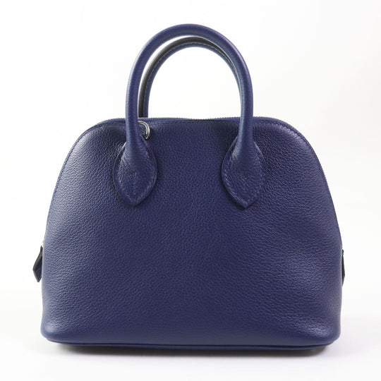 HERMES Shoulder Bag Evercolor Blue Saphir Blue Zellige Bolide 1923 Mini Verso Women Used Authentic