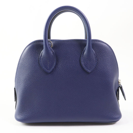 HERMES Shoulder Bag Evercolor Blue Saphir Blue Zellige Bolide 1923 Mini Verso Women Used Authentic