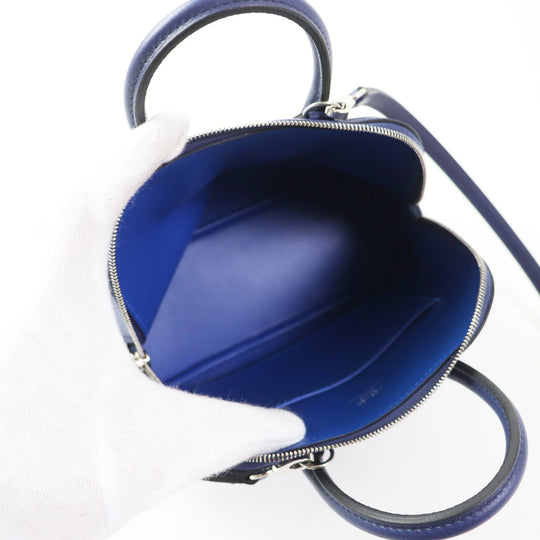 HERMES Shoulder Bag Evercolor Blue Saphir Blue Zellige Bolide 1923 Mini Verso Women Used Authentic