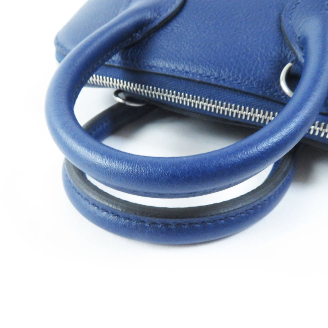 HERMES Shoulder Bag Evercolor Blue Saphir Blue Zellige Bolide 1923 Mini Verso Women Used Authentic