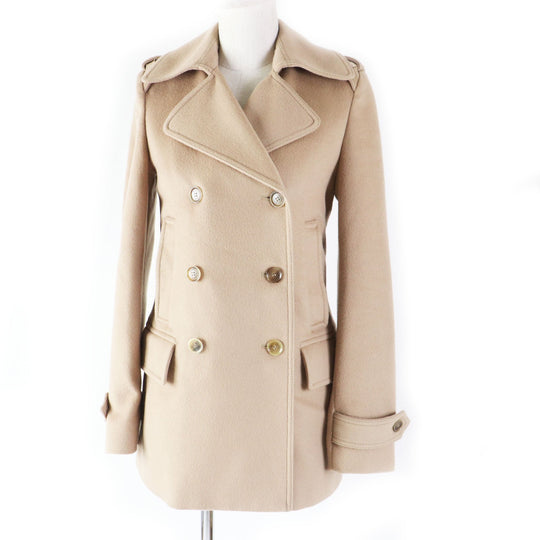GUCCI coat 325072 Outer: 100% wool, Lining: 100% rayon beige Women 36 Used Authentic