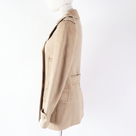 GUCCI coat 325072 Outer: 100% wool, Lining: 100% rayon beige Women 36 Used Authentic
