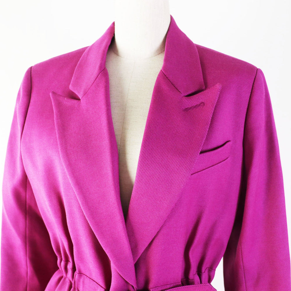 LOUIS VUITTON coat Outer: 60% silk, Outer: 24% wool, Outer: 16% nylon, Lining: 50% rayon, Lining: 50% cupra, Polyurethane coating purple Women 38 Used Authentic