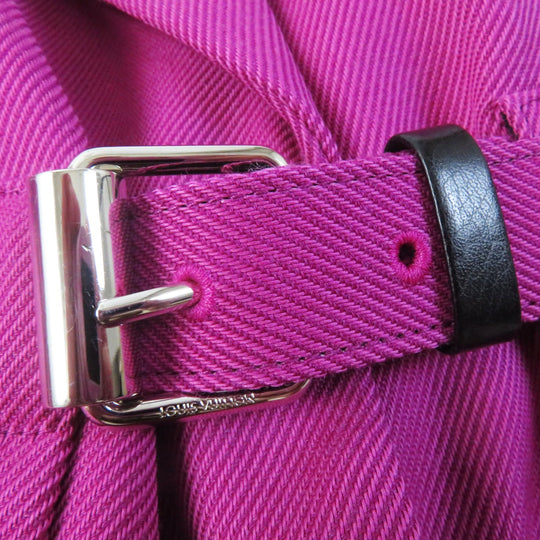 LOUIS VUITTON coat Outer: 60% silk, Outer: 24% wool, Outer: 16% nylon, Lining: 50% rayon, Lining: 50% cupra, Polyurethane coating purple Women 38 Used Authentic