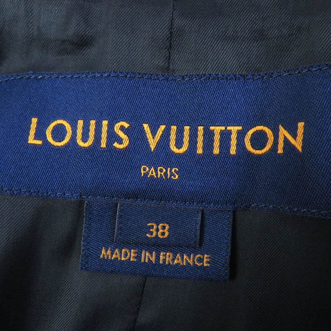 LOUIS VUITTON coat Outer: 60% silk, Outer: 24% wool, Outer: 16% nylon, Lining: 50% rayon, Lining: 50% cupra, Polyurethane coating purple Women 38 Used Authentic