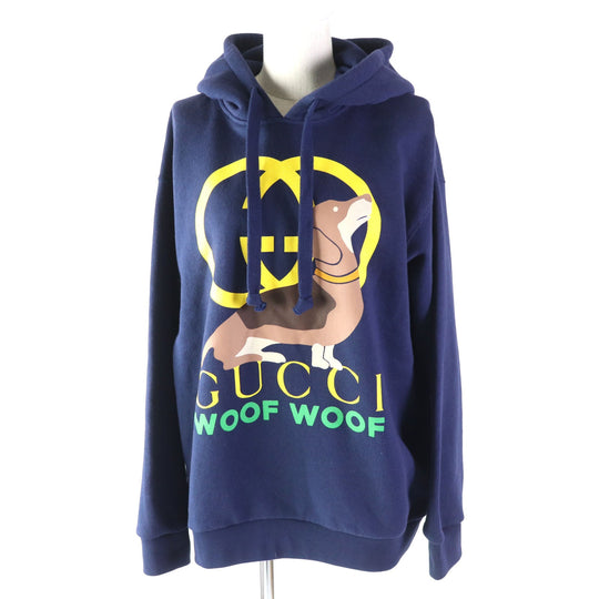 GUCCI Hoodie 717427 Main: 100% cotton Navy Women XS (160/84Y) Used Authentic