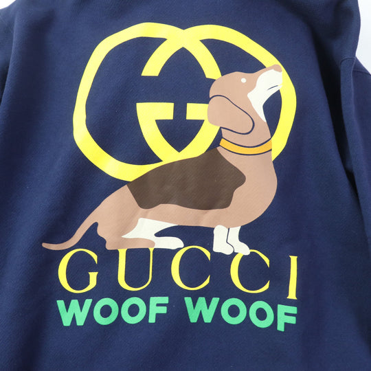 GUCCI Hoodie 717427 Main: 100% cotton Navy Women XS (160/84Y) Used Authentic