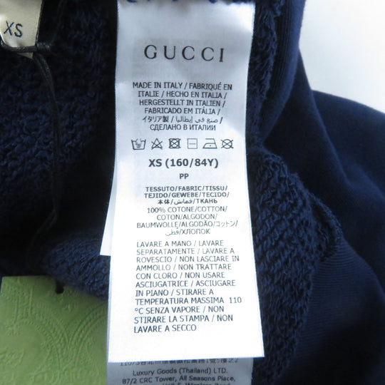 GUCCI Hoodie 717427 Main: 100% cotton Navy Women XS (160/84Y) Used Authentic