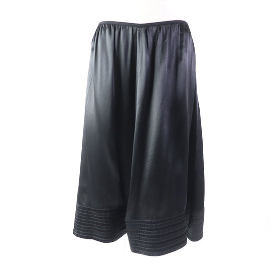 CELINE flare skirt 2 2N01 Outer: 54% acetate, Outer: 46% rayon, Lining: 100% cotton black Women 34 Used Authentic