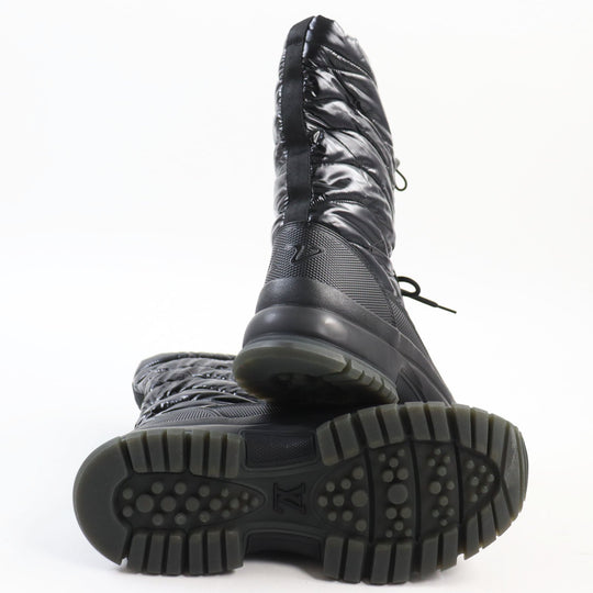 LOUIS VUITTON boots Nylon, Rubber black 2054 lines mens 7 Used Authentic