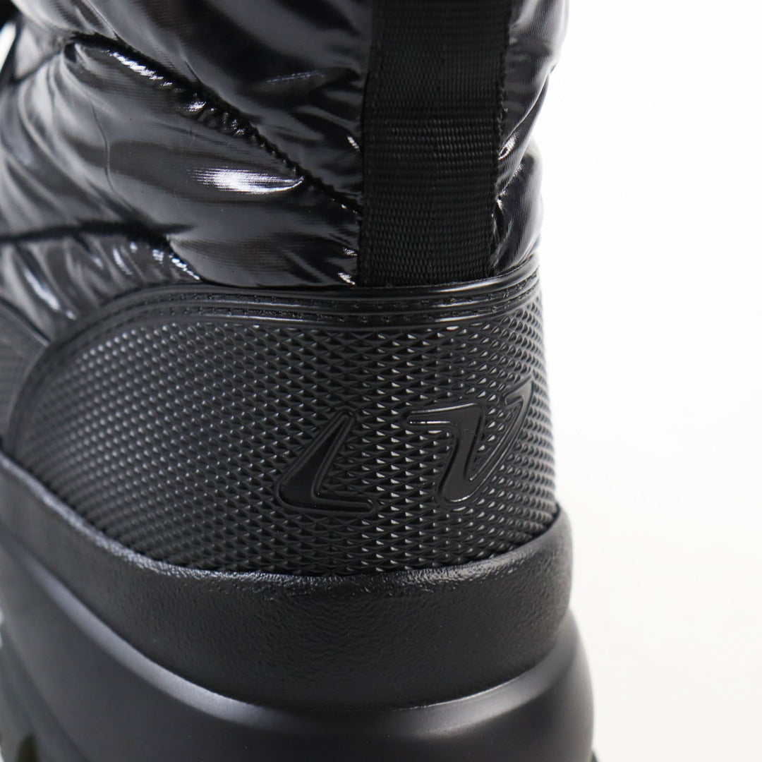 LOUIS VUITTON boots Nylon, Rubber black 2054 lines mens 7 Used Authentic