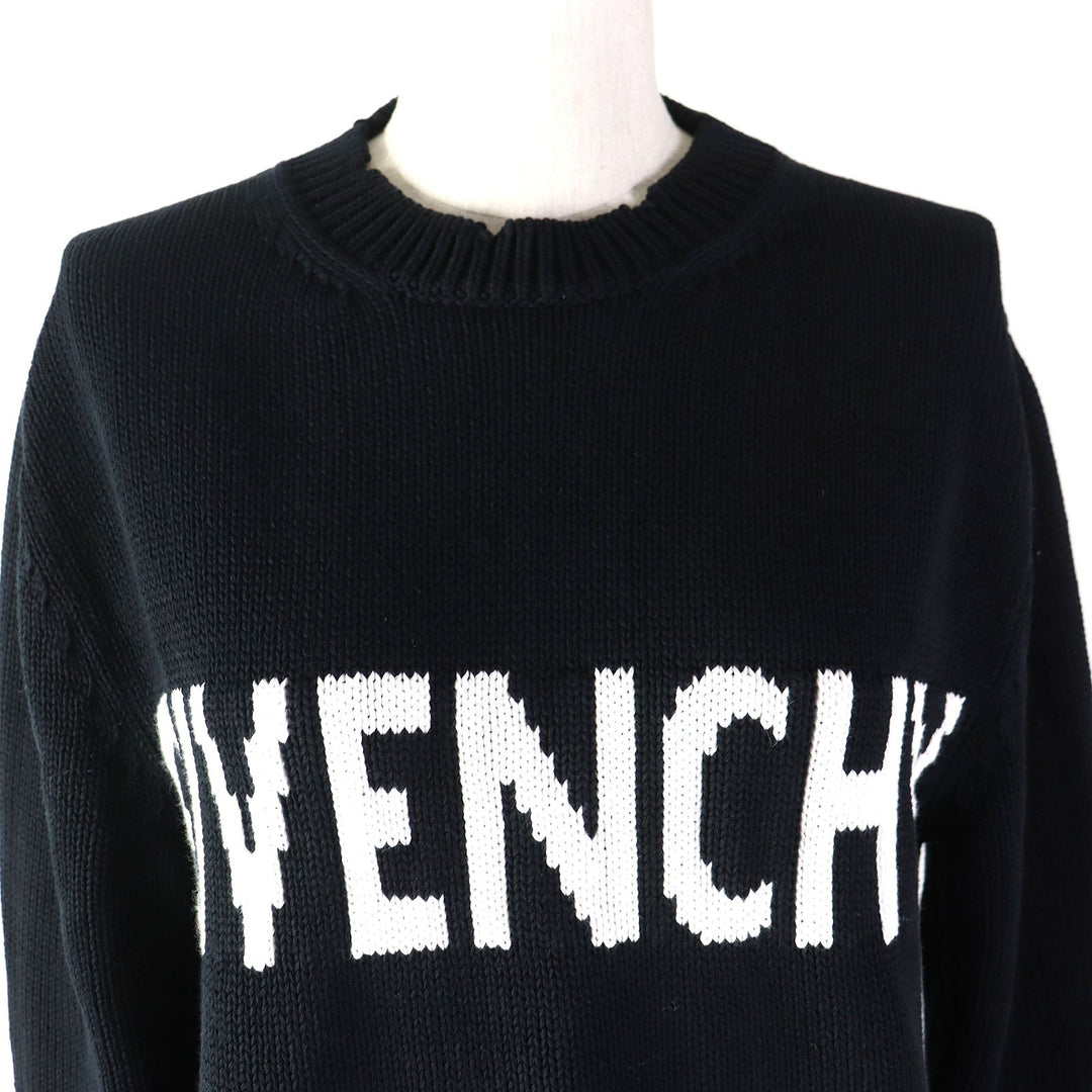 GIVENCHY knit BW907F4Z5B Main: 100% cotton black Women S Used Authentic