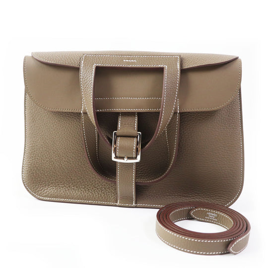 HERMES Shoulder Bag Taurillon Clemence Etope Arzan 31 Women Used Authentic