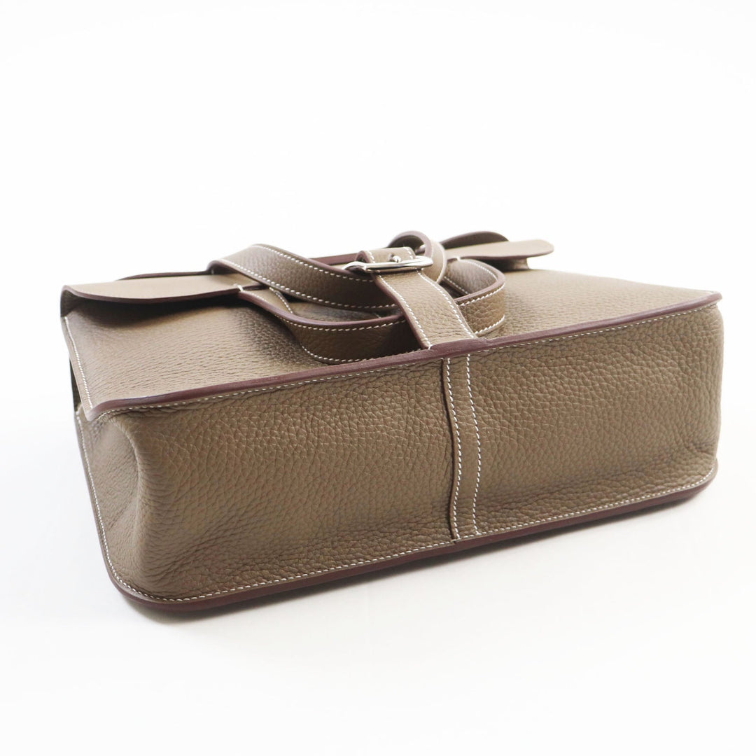 HERMES Shoulder Bag Taurillon Clemence Etope Arzan 31 Women Used Authentic