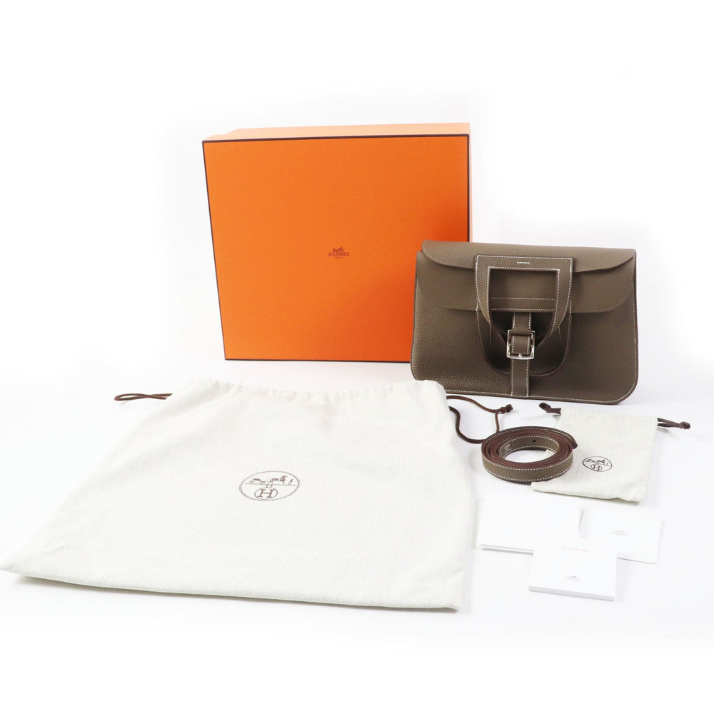 HERMES Shoulder Bag Taurillon Clemence Etope Arzan 31 Women Used Authentic