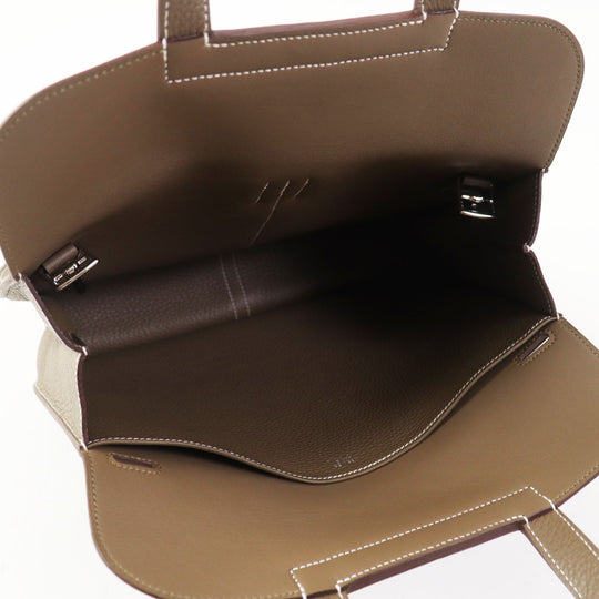 HERMES Shoulder Bag Taurillon Clemence Etope Arzan 31 Women Used Authentic