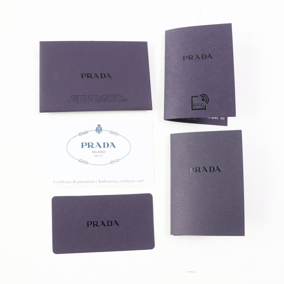 PRADA Tote Bag 1BG130 Terry (pile fabric) White Black , BIANCO NERO SPUGNA Women Used Authentic