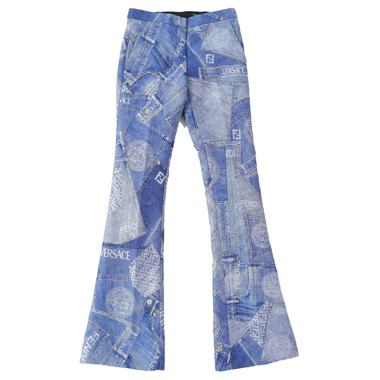 FENDI Denim pants 1004748 Main: 100% polyester, lining: 100% cupra blue Women 36 Used Authentic