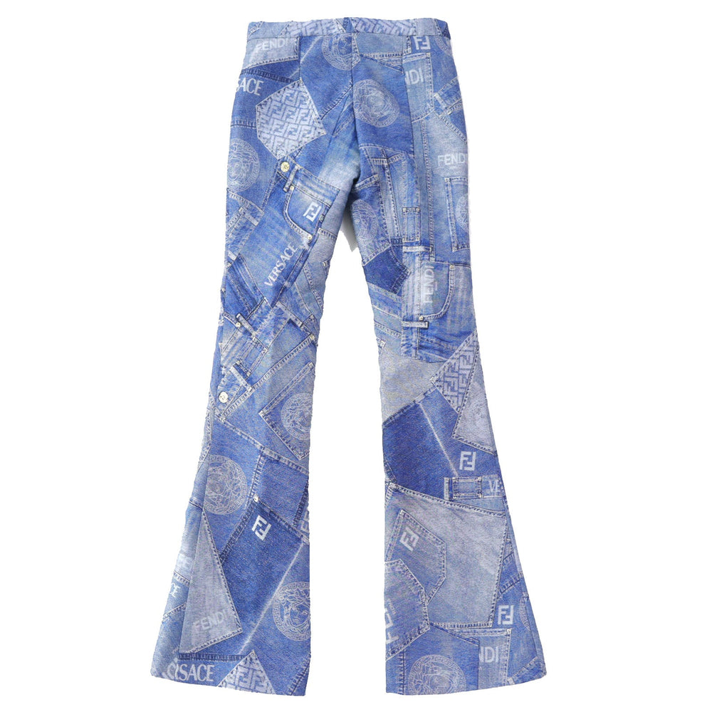 FENDI Denim pants 1004748 Main: 100% polyester, lining: 100% cupra blue Women 36 Used Authentic