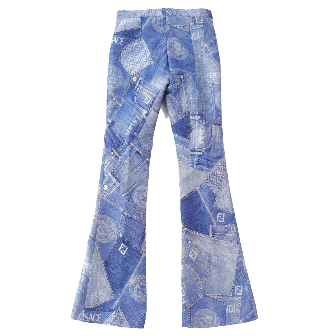 FENDI Denim pants 1004748 Main: 100% polyester, lining: 100% cupra blue Women 36 Used Authentic