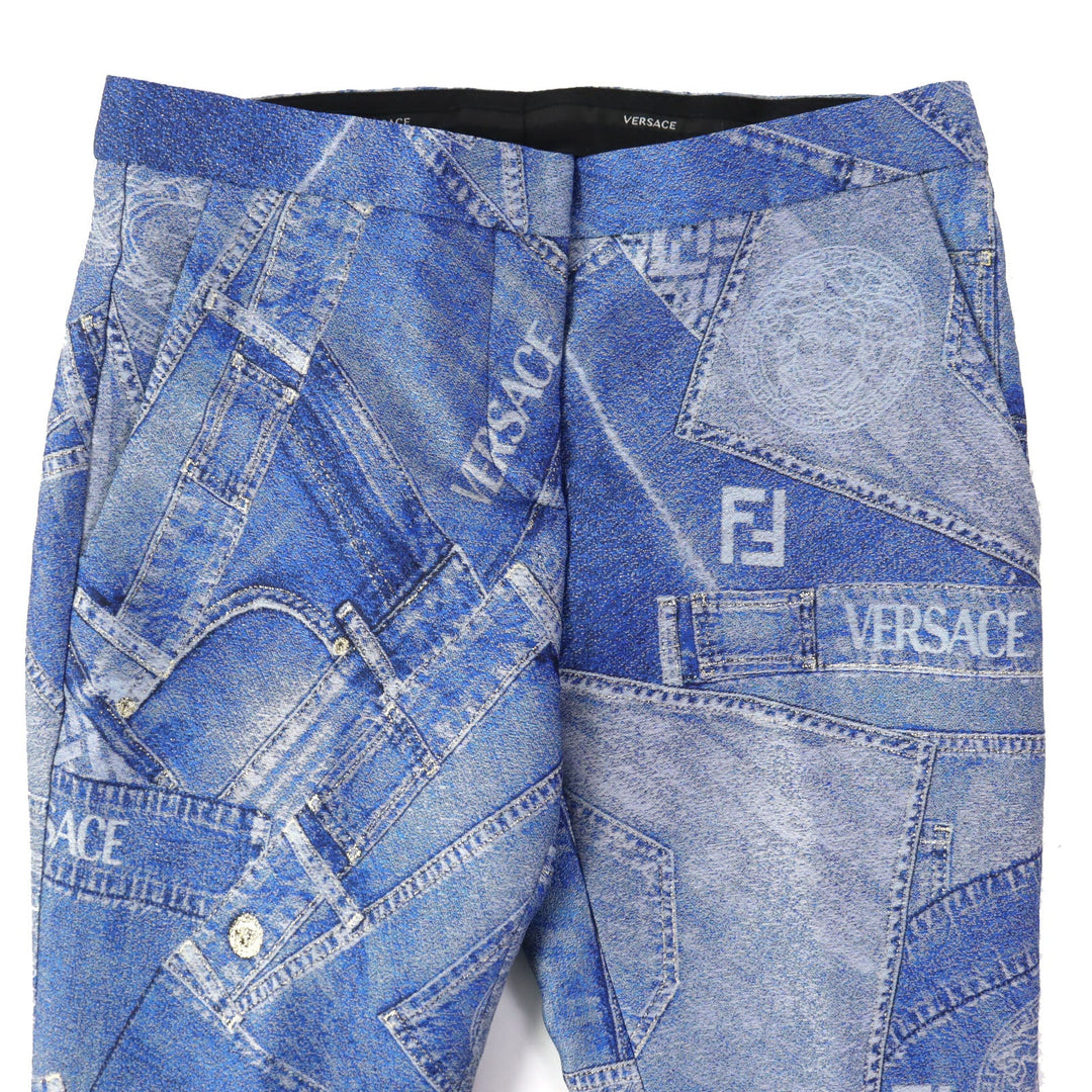 FENDI Denim pants 1004748 Main: 100% polyester, lining: 100% cupra blue Women 36 Used Authentic