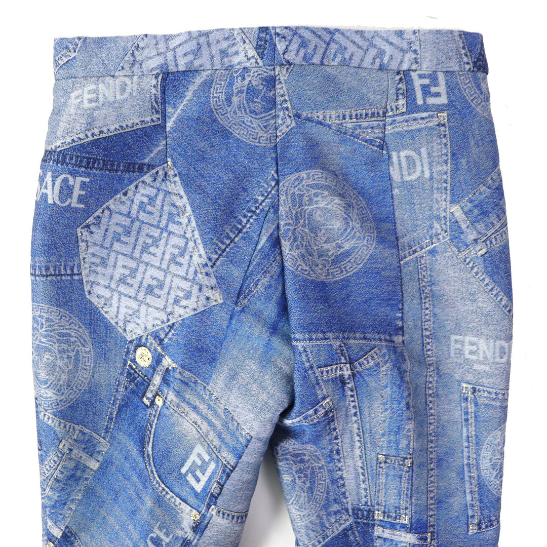 FENDI Denim pants 1004748 Main: 100% polyester, lining: 100% cupra blue Women 36 Used Authentic
