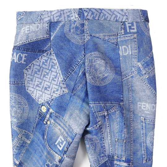 FENDI Denim pants 1004748 Main: 100% polyester, lining: 100% cupra blue Women 36 Used Authentic