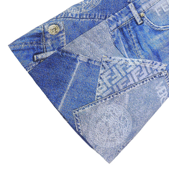 FENDI Denim pants 1004748 Main: 100% polyester, lining: 100% cupra blue Women 36 Used Authentic