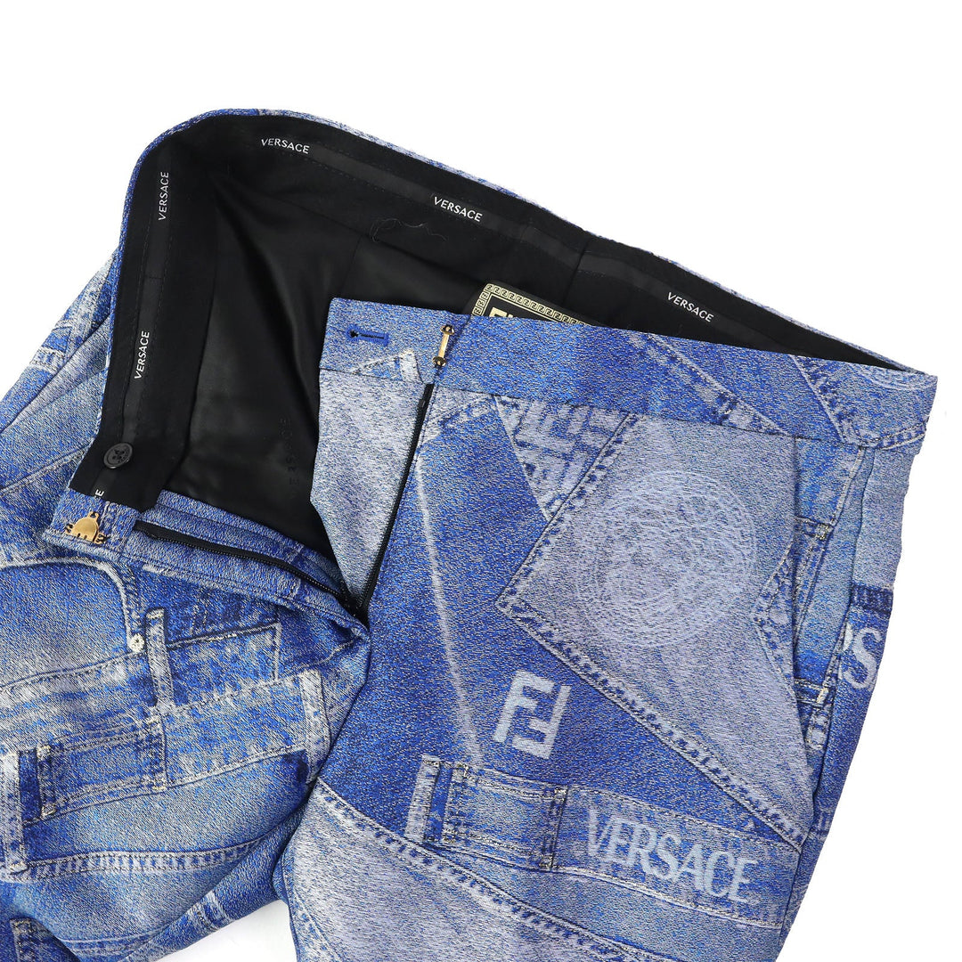 FENDI Denim pants 1004748 Main: 100% polyester, lining: 100% cupra blue Women 36 Used Authentic