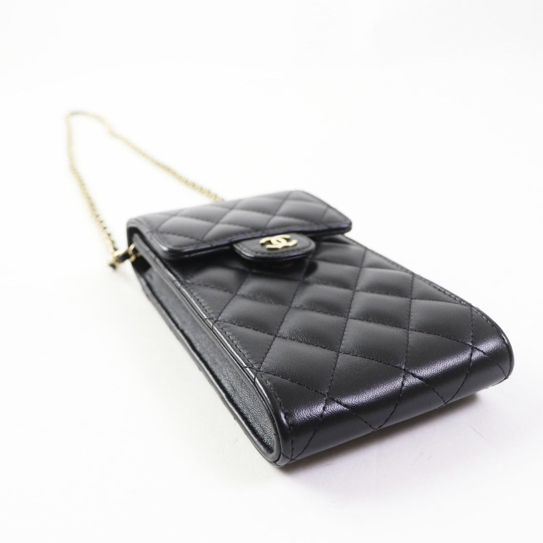 CHANEL Shoulder Bag AP2164 Main: Lamb leather black Matrasse Women Used Authentic