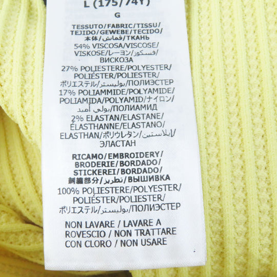 GUCCI Long skirt 697710 Outer material: 54% rayon, Outer material: 27% polyester, Outer material: 2% polyurethane, Part: 100% polyester Yellow black Women L (175/74Y) Used Authentic