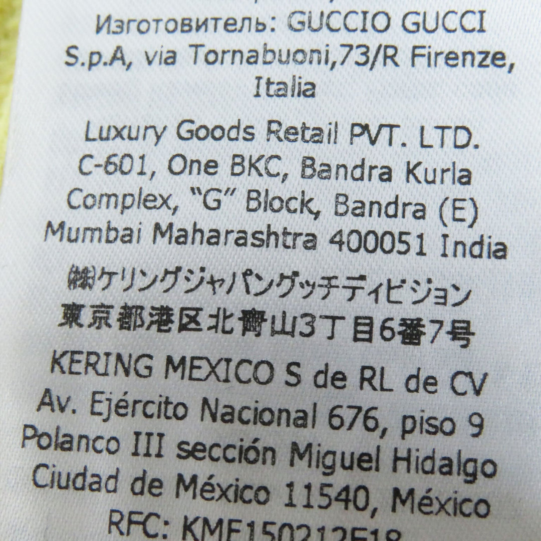 GUCCI Long skirt 697710 Outer material: 54% rayon, Outer material: 27% polyester, Outer material: 2% polyurethane, Part: 100% polyester Yellow black Women L (175/74Y) Used Authentic